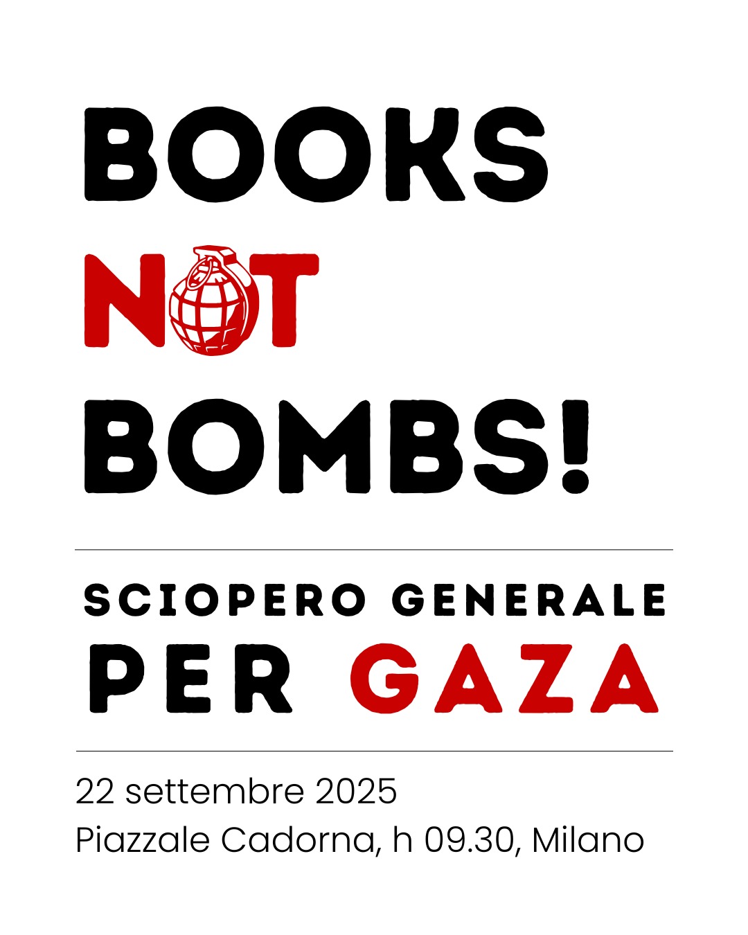 Lunedì 22 settembre sciopero per&nbsp;Gaza